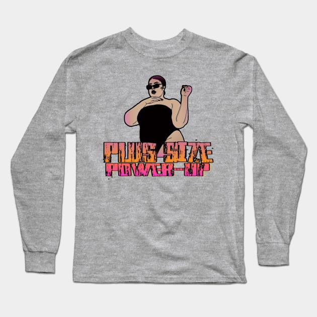 Plus size power up Long Sleeve T-Shirt by Cipher_Obscure